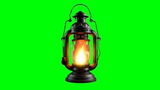 Lantern lamp Light Green Screen Animation stock Video [upl. by Hinkle]