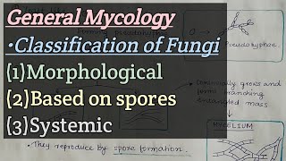 General Mycology  Classification of Fungi [upl. by Nyrroc]