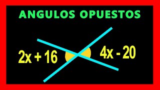 ✅👉 Angulos Opuestos por el Vertice Ejercicios [upl. by Kalb]