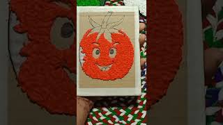 Day of 8 tissues paper 🗞️ challenge withe cute tomato 🍅  song crafting [upl. by Eekaz]