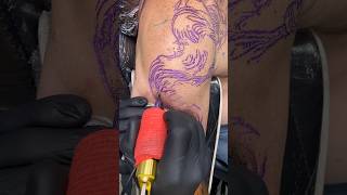 Whipshading tattoo technique with rotary tattoo machine Romanovrotary tattoo ttoo [upl. by Cerracchio13]