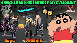 Shinchan playing replication mode in valorant😂  Reyna vs Phoenix in valorant😱  funny game  hindi [upl. by Asik300]