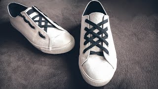 5 Creative ideas to lace shoes  zigzag shoes lace styles  how to lace shoes  tie shoelaces [upl. by Adiuqram]