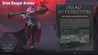 Drow Ranger Arcana Dread Retribution Full and Close view Battle Pass Aghanims Labyrinth 20212022 [upl. by Noitsirhc]