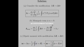 Problem 538  Magnetic Vector Potential Multipole Expansion Introduction to Electrodynamics [upl. by Anerec25]