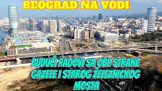 Beograd na vodi radovi između Gazele i Železničkog mostaBulevara Vojvode Misića i Wodro Vilsona [upl. by Yerocaj519]