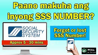 How to retrieve SSS NUMBER if forgotten or lost Updated 2022  Paano malaman ang inyong SSS number [upl. by Aniroz961]