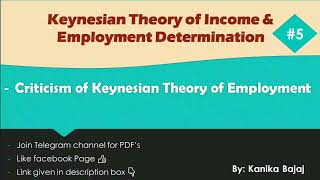 Criticism of Keynesian Theory of Employment  Keynesian Theory  Part5  EK [upl. by Werdna]