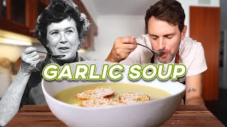 Julia Childs Garlic Soup Aïgo Bouido  Jamie amp Julia [upl. by Airdnahc356]