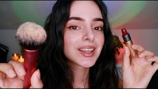 ASMR doing your makeup in a hurry [upl. by Dnalevelc]