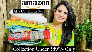 Festive Wear Amazon Kurta Set Haul Under ₹899 Alia Cut Kurta Set  Kurta Sharara Kalamkari Kurti [upl. by Esineg]