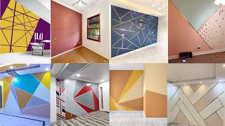 Geometric Wall Painting Designs 2024 Geometric Accent Wall  Wall Paint Designs 2024  Home Decor [upl. by Liew]