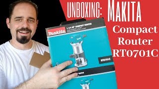 Unboxing Makita RT0701C 1 14HP Compact Router [upl. by Chemush]