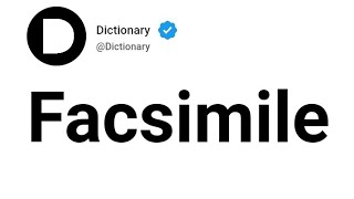 Facsimile Meaning In English [upl. by Hazeefah565]