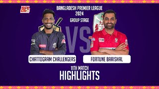 Chattogram Challengers vs Fortune Barishal  Highlights  11th Match  Season 10  BPL 2024 [upl. by Gottuard388]