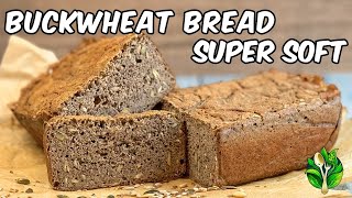 Ultimate homemade super soft buckwheat bread glutenfree  Quick and easy vegan recipe [upl. by Barnabas320]