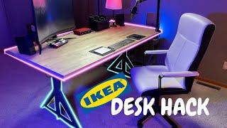 IKEA IDÅSEN SittoStand Desk with Custom Butcher Block Desktop [upl. by Florette]