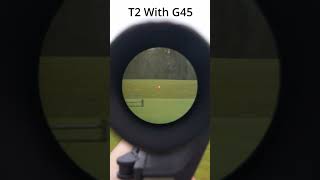 POV Aimpoint T2 and G45 shorts aimpoint eotech target firearms gun comparison viral rifle [upl. by Dyan426]