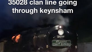 35028 clan line going through Keynsham [upl. by Clauddetta28]