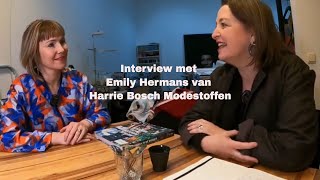 Interview Emily Hermans van Harrie Bosch Modestoffen in Eindhoven [upl. by Daniele293]