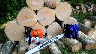 FarmerTec G444 amp Stihl MS661 working versus [upl. by Yoshi]