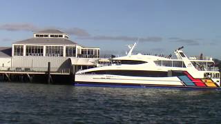 Fullers ferries Korora and D5 leaving Devonport  Auckland Ferries [upl. by Notnil]