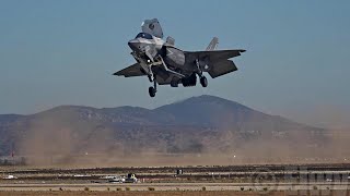 Awesome F35b Hovers infront big crowds Miramar airshow [upl. by Karlise]