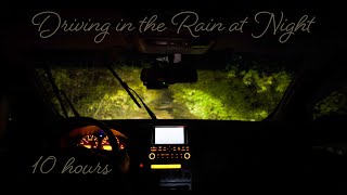 🎧 Relaxing Sounds of Light Rain Falling on the Car while Driving Through The Forest at Night [upl. by Bubb856]