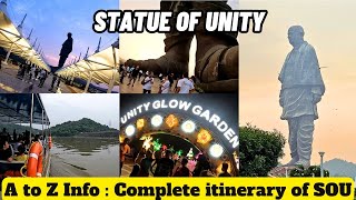 Statue of Unity in Budget  How to Book Tickets  Light Show  Boat Ride  Unity Glow Garden Bhavik [upl. by Conyers985]