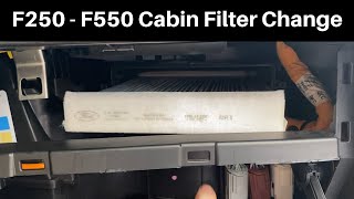 2017  2020 Super Duty Cabin Air Filter  How To Remove Replace Change Ford F250 F350 F250 F350 [upl. by Anelle899]