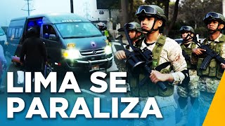 PARO DE TRANSPORTISTAS EN VIVO LIMA PARALIZADA POR 72 HORAS [upl. by Ahsilrae]