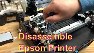 Disassemble amp taking apart an EPSON printer  What are the parts of an inkjet RepairFix [upl. by Allemrac]