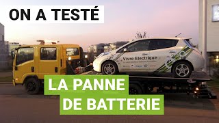 On a testé la PANNE de batterie en voiture électrique Nissan Leaf [upl. by Acnalb837]