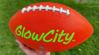 GlowCity Glow in The Dark Football Review amp Demo  Light Up LED Ball [upl. by Nefen]