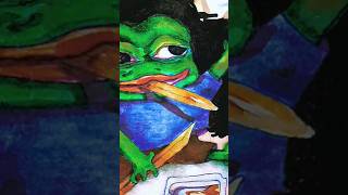 Drawing Pepe the Frog Devouring French Fries  Creative Timelapse Art [upl. by Ahsauqal245]