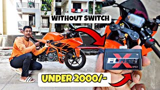 KTM Rc 200 Bs6 Modified🤯  FlashX installation on Rc 200 bs6  Without wire cutting🤯  D17  rc200 [upl. by Arahk]