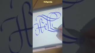 Hello  flourishing Calligraphy [upl. by Nho]