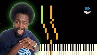 Afroman  Because I got High  Synthesia Piano Tutorial [upl. by Pelagia]