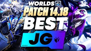 The BEST Junglers For All Ranks On Patch 1418 WORLDS PATCH  Season 14 Tier List League of Legends [upl. by Eissoj]