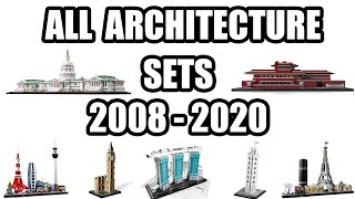 ALL LEGO ARCHITECTURE SETS FROM 2008  2020 LEGO ARCHITECTURE HISTORY [upl. by Ardeed779]