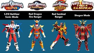 Power Rangers  All Red Power Rangers Battlizers  Power Up  Dheeran Cartoons [upl. by Kirsteni470]