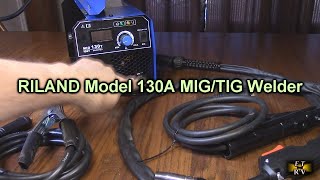 RILAND 130A MIGTIG Welder 3in1 Flux Core Welder 120v  Synergic Control IGBT Inverter REVIEW [upl. by Ahsratal]