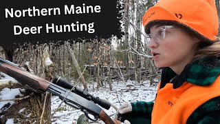 Tracking A Doe To Find A Buck  Tracking Whitetail in the Northern Maine Woods [upl. by Merete]