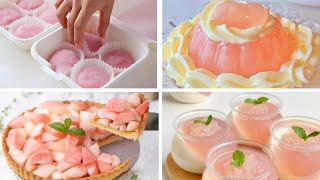 Satisfying Relaxing Video🍨🍑🍰🍪Peach glutinous rice cake recipeAsmrTiktok [upl. by Budde]