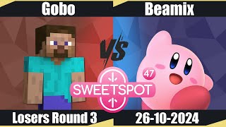 Sweetspot 47  Gobo Bowser Steve vs Beamix Kirby LR3  SSBU [upl. by Ostler]