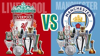 Liverpool Vs Manchester city All trophies comparison 🏆All time head to head [upl. by Edrahs717]