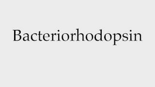 How to Pronounce Bacteriorhodopsin [upl. by Liam59]