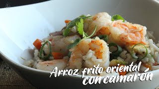 Arroz frito oriental con camarón [upl. by Ellinad]