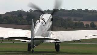 Spitifire PL 983 on runway and take off  Battle of Britain Airshow at Duxford UK 2022 [upl. by Nodal977]