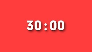 Red Countdown Timer  30 Minutes [upl. by Kenna]